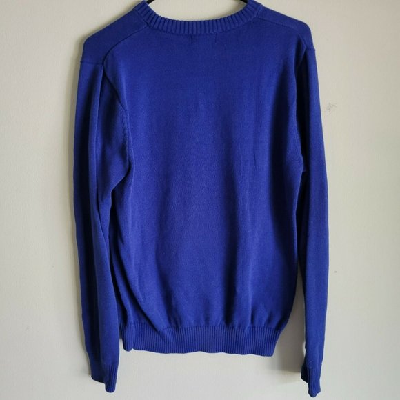 Alex Stevens Ugly Sweater Mens S Blue Dog Peeing on Snowman Christmas Party - Picture 6 of 7